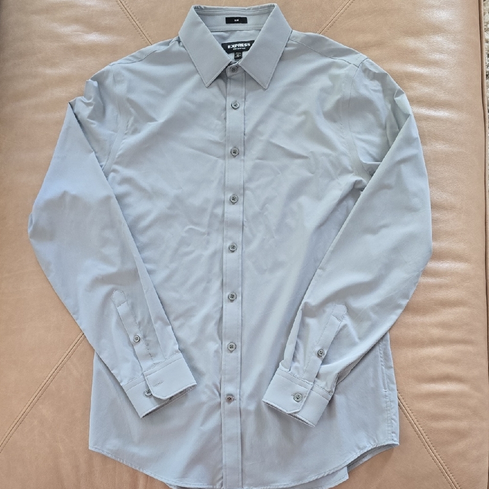Express Light Gray Dress Shirt